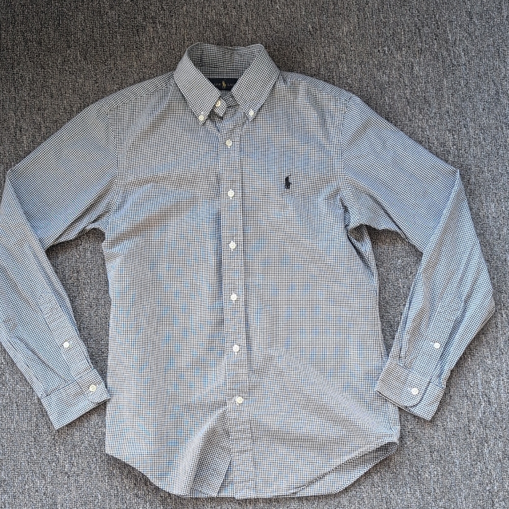 Polo by Ralph Lauren Men's Blue Checkered Shirt